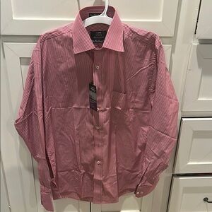 Red Classic Button-Down Dress Shirt